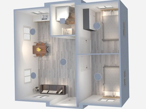 20 feet floor plan 2