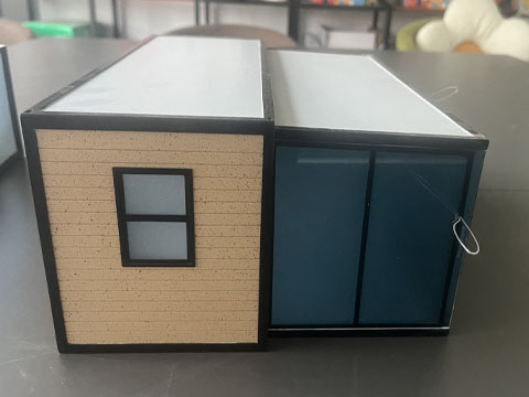 Single-wing expandable container house