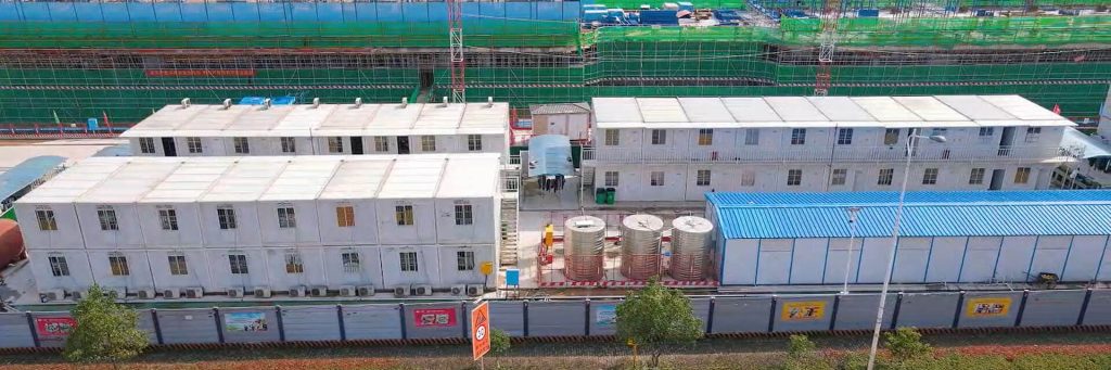 Temporary dormitories at construction sites