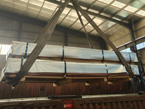 Product loaded in vehicle