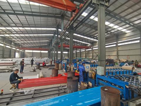 Some of the factory's press equipment