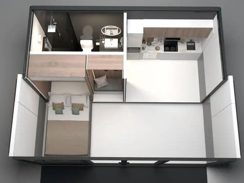 Interior layout renderings