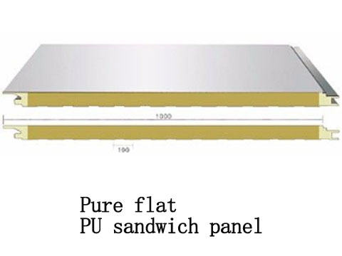 Pure flat PU sandwich panel