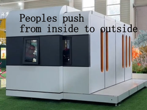 Pushing from indoors to outside