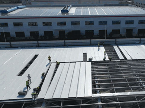 Used as roof panels