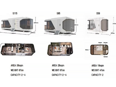 Exterior and interior floor plans