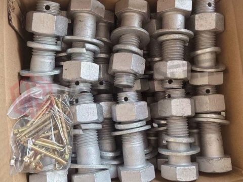 High-strength galvanized hex bolts