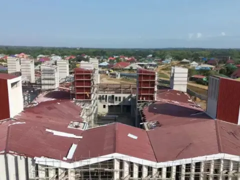 Roofing under construction