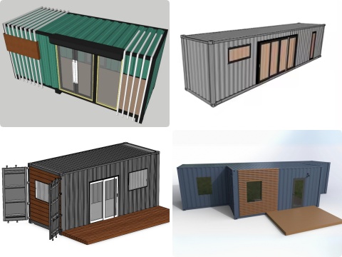 3D shipping home model