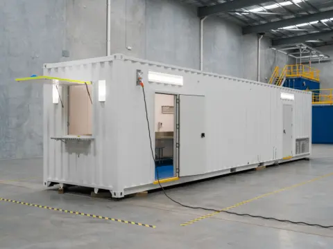 40 feet used as an operating room