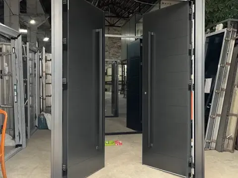 Aluminum-steel entrance security door