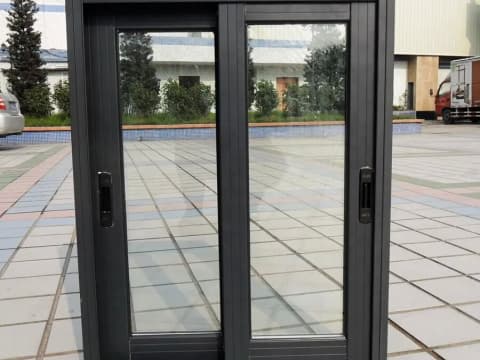 Black frame sliding window