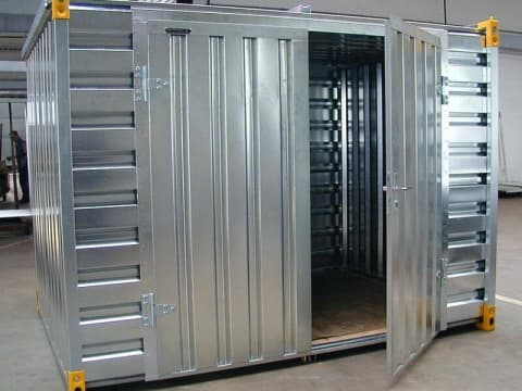 Galvanized steel storage doors