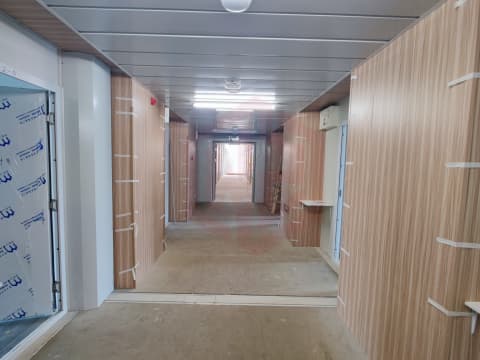 Interior wall partitions and roof