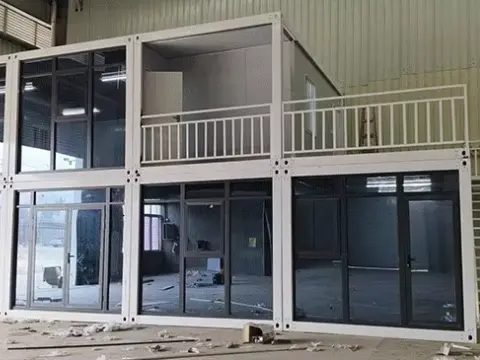 Luxury glass house with rooftop terrace