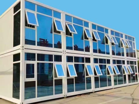 Modular office stained glass windows