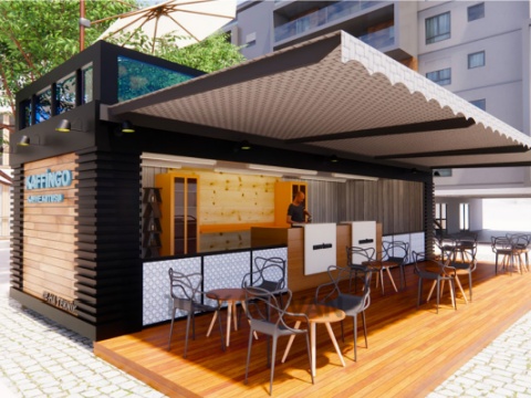 Portable mobile ice cream shop