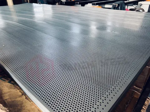 Stamped into perforated galvanized sheet