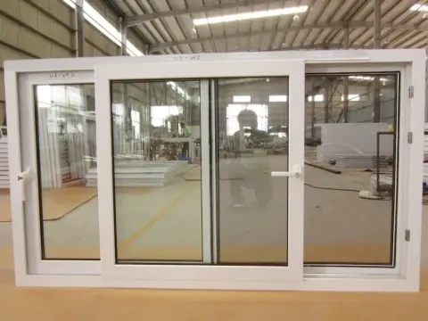Transparent glass sliding window