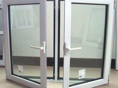 White casement window
