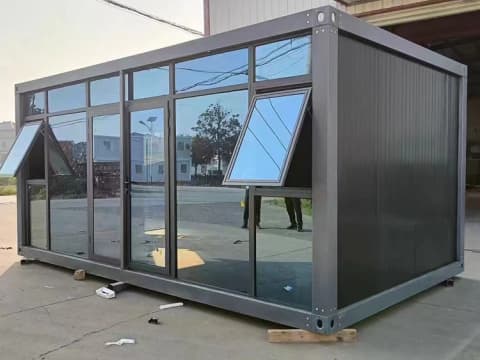 fast-install glass container house