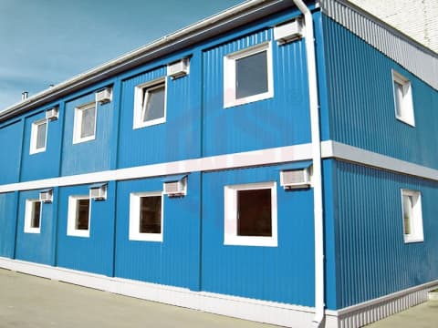 prefab dormitory for workers and classroom