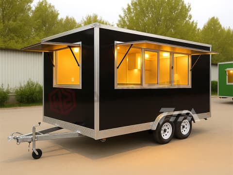 Mobile milk tea cart