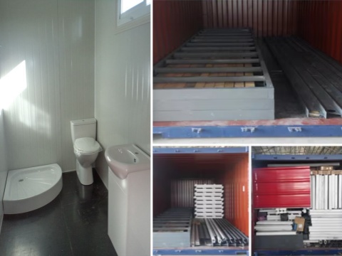 Restroom facilities + shippment