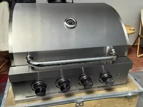 4-burner stainless steel gas grill