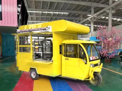 Electric tricycle food cart