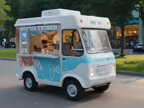 Street-side mini ice cream trucks