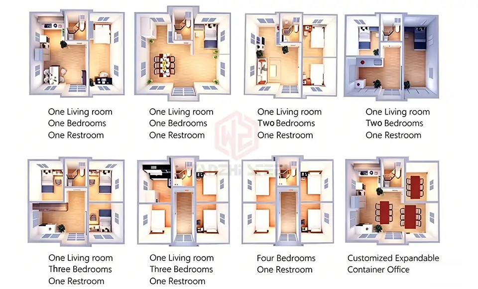 2-4 Bedroom Prefab Mobile Tiny Home