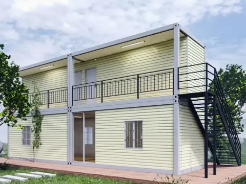 2-story prefabricated office building with staircase