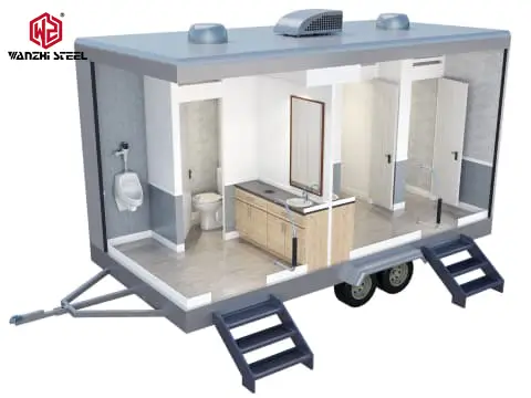 3D drawings of portable restrooms ventilation systems