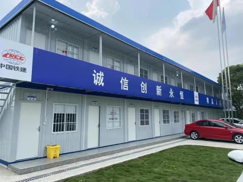 Container office units for temporary construction sites