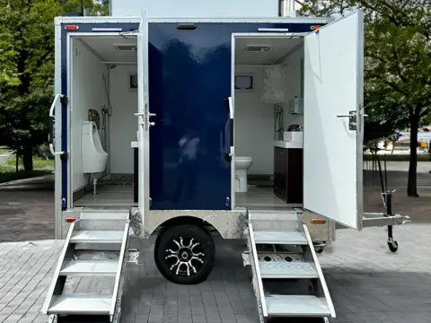 Double Restroom VIP toilet trailers for sale