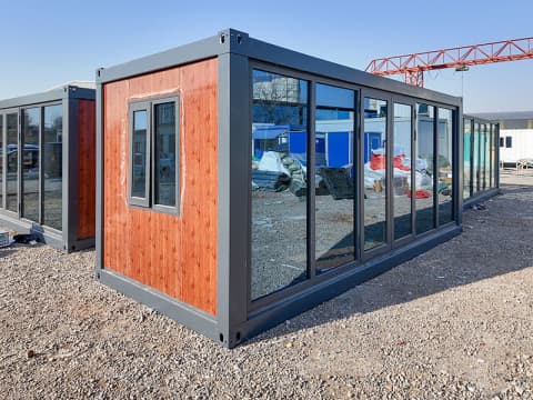 glass wall floor-to-ceiling window office unit