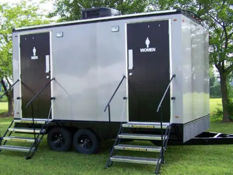 temporary restrooms in the park