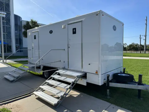 temporary toilets for the event