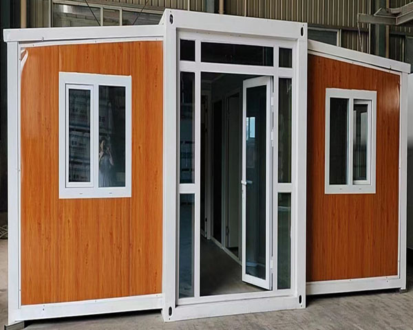 Wood grain expandable container house
