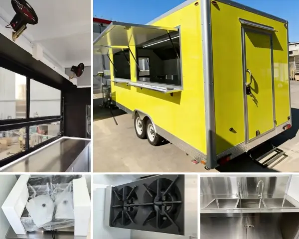 Mobile food truck trailer kitchen