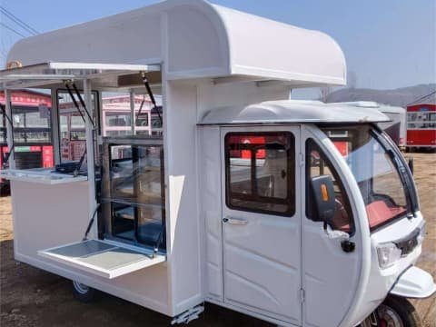 Electric tricycle customized mobile food cart