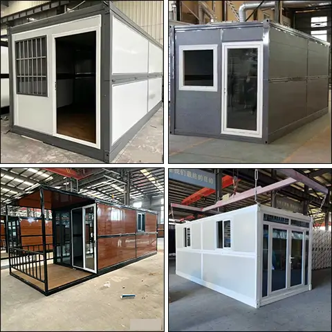 Custom-made folding house with balcony