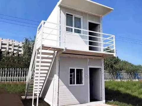 Double-layer X-shaped folding house
