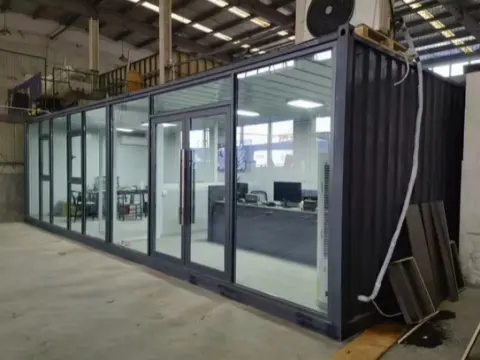 Floor-to-ceiling window container house