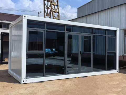 Glass curtain wall conference room