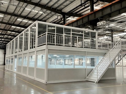 Panoramic factory laboratory office building