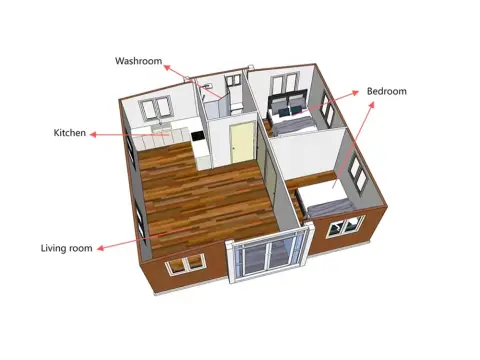 Portable Prefab Houses 3D Drawings