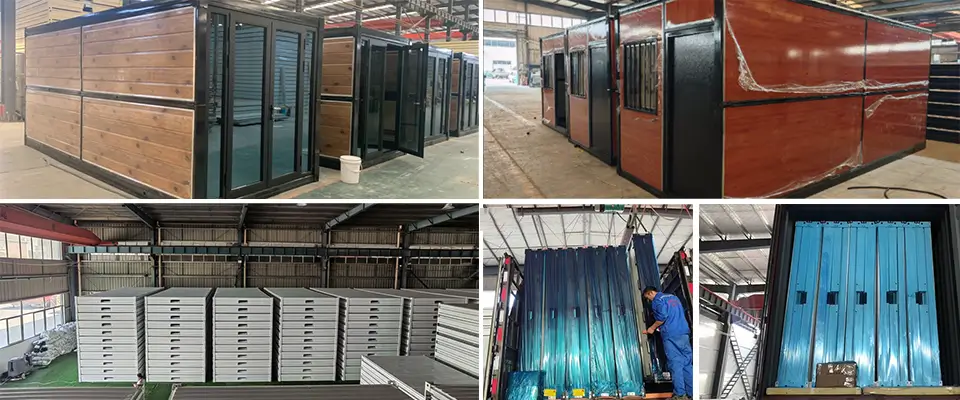 X-shaped folding house, simple modular home customization manufacturer